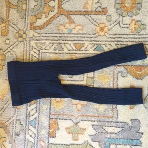 Mini Boden Footless Knit Tights Navy Blue 3-4Y